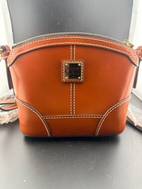 Dooney & Bourke Burnt Orange Leather Crossbody with Gold Hardware